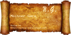 Meitner Gara névjegykártya